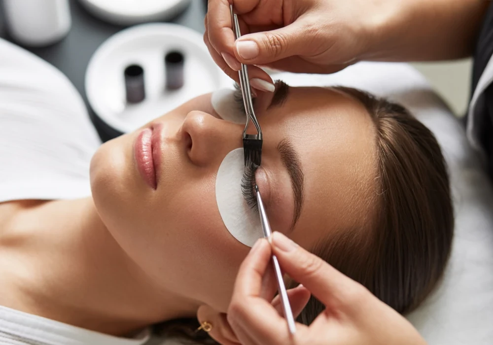Beauty Define Behandlung Wimpern färben am Gesicht für Präzision und Ausdruck im Blick