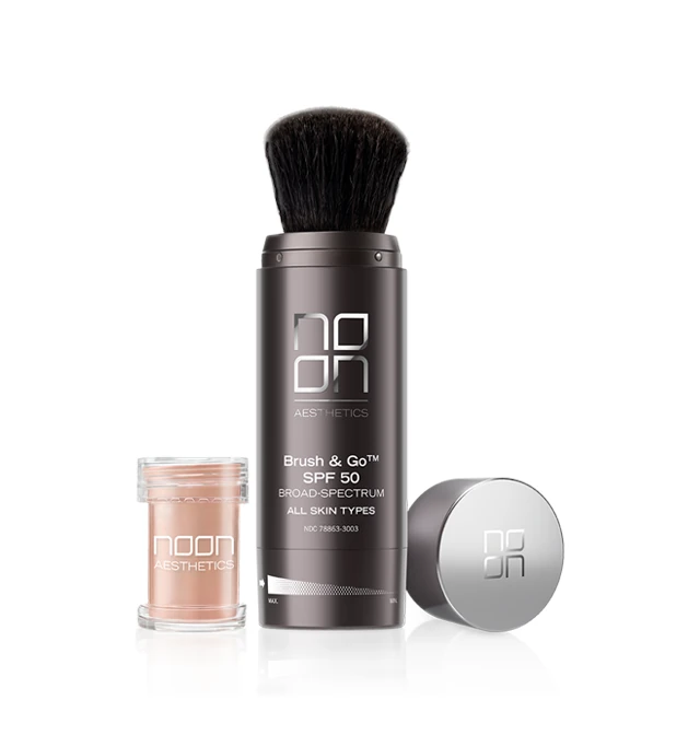 Das Brush & Go Refil SPF 50 bietet mineralischen Schutzt gegen UVA/UVB & IR-Strahlen. Einfach über Make up auftragen.